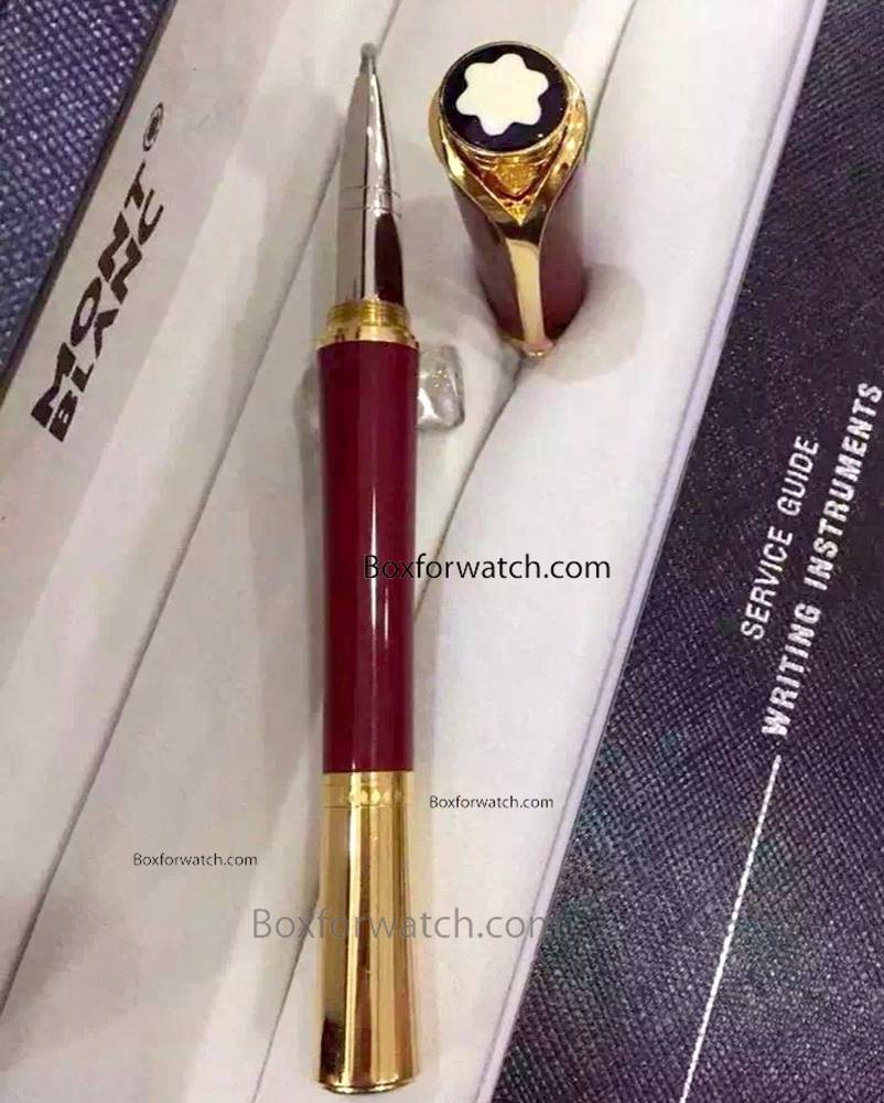 NEW Mont Blanc Monaco Red & Gold Fineliner Pen